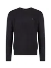 Polo Ralph Lauren Classic Black Wool Long Sleeve Pullover In Black