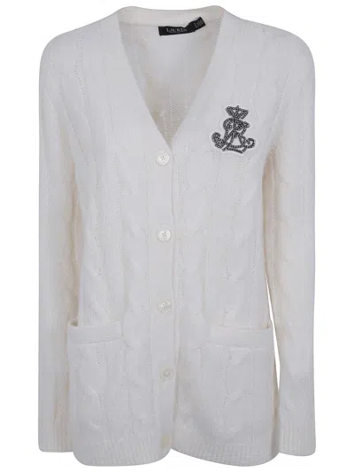 Ralph Lauren Sweater Cardigan Mascarpone Cream In Yellow