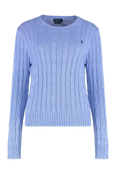 Ralph Lauren Blue Crewneck Embroidered Logo Sweater