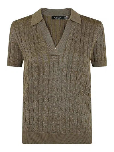 Ralph Lauren Sweater V Neck Pullover In Green