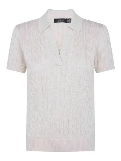 Ralph Lauren Sweater V Neck Pullover In White
