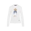 Ralph Lauren Bear Silk Long Sleeve Sweater In White