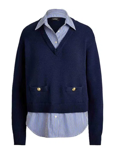 Ralph Lauren Sweater-pullover-combed Cotton In Multi