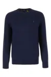 Ralph Lauren Polo  Cotton Sweatshirt In Navy Blue With Logo In Blue