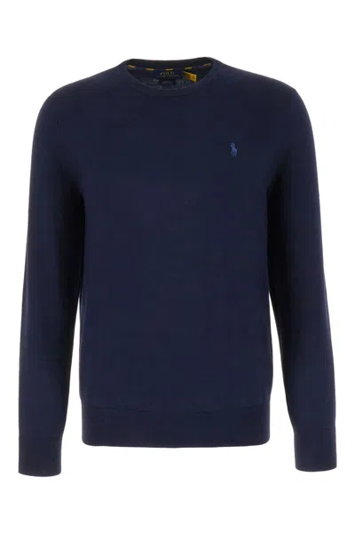 Ralph Lauren Polo  Cotton Sweatshirt In Navy Blue With Logo
