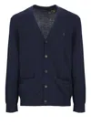 Ralph Lauren Pony Cardigan In Blue