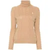 Polo Ralph Lauren Wool And Cashmere Blend Turtleneck Sweater In Neutral