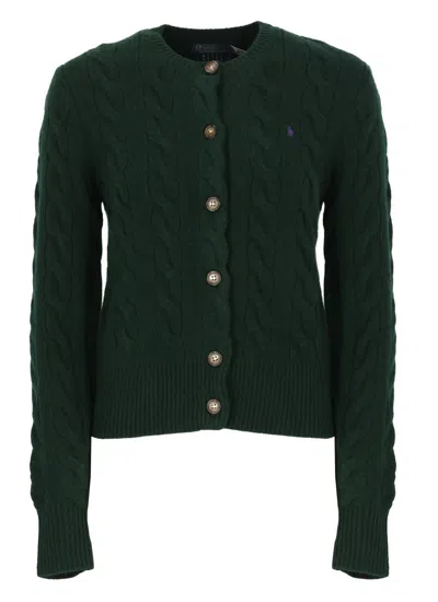 Ralph Lauren Cardigan With Pony In Green