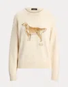 Ralph Lauren Women's Intarsia-knit Golden Retriever Sweater In Multi