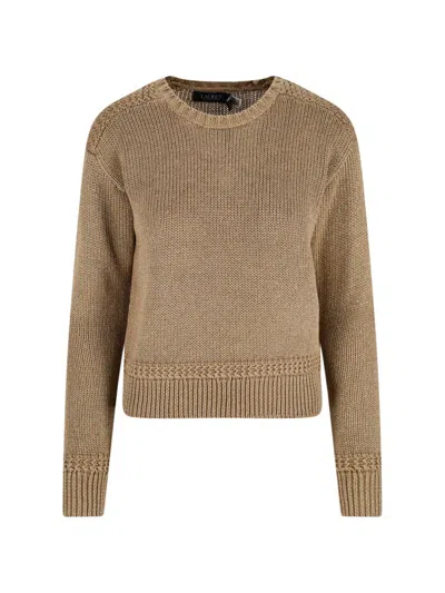 Ralph Lauren Crewneck Sweater In Gold