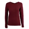 Shop Polo Ralph Lauren Ralph Lauren Bordeaux Wool And Cashmere Cable Knit Sweater In Red