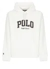 Ralph Lauren The Rl Fleece Western-logo Hoodie In White