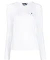Ralph Lauren Julianna Crew Neck Preppy Knitwear In White
