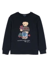Polo Ralph Lauren Polo Bear Crew-neck Sweatshirt In Blu