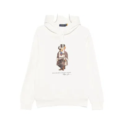 Ralph Lauren Polo-bear Hoodie In White