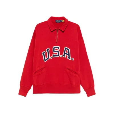 RALPH LAUREN SWEATSHIRTS RED