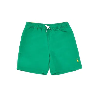 Ralph Lauren Swimshorts With Logo Embroidery Kids In Green