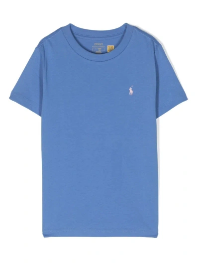 Ralph Lauren Kids' T-shirt With Logo In Blue