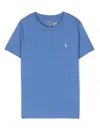 Polo Ralph Lauren Boys Blue Cotton Polo T-shirt In Blue