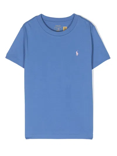 Polo Ralph Lauren Kids' Boys Blue Cotton Polo T-shirt