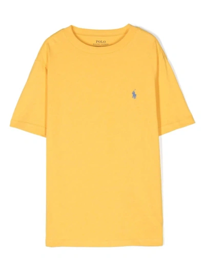 Ralph Lauren T-shirt Con Logo In Yellow