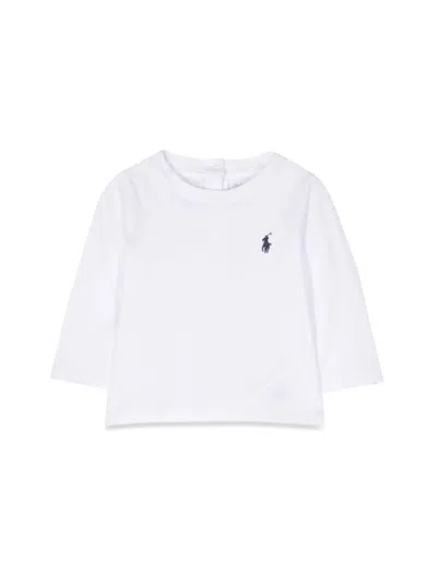 Ralph Lauren Babies' Polo Pony-embroidered Cotton T-shirt In White
