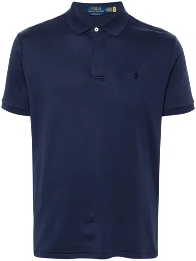 Polo Ralph Lauren Polo Pony-embroidered Polo Shirt In Blue