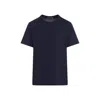 Ralph Lauren X Purple Label Plain Deep Blue Crew Neck T-shirt In Blue