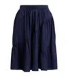 Ralph Lauren Taffeta Kyle Midi Skirt In Blue