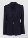 Ralph Lauren Tailored Jacket With Notched Lapel And Front Flap Pockets