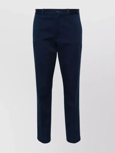 Ralph Lauren Tailored Trousers With Pockets And Belt Loops In Blue