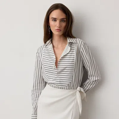 Ralph Lauren Tamara Striped Cotton Shirt In Multi