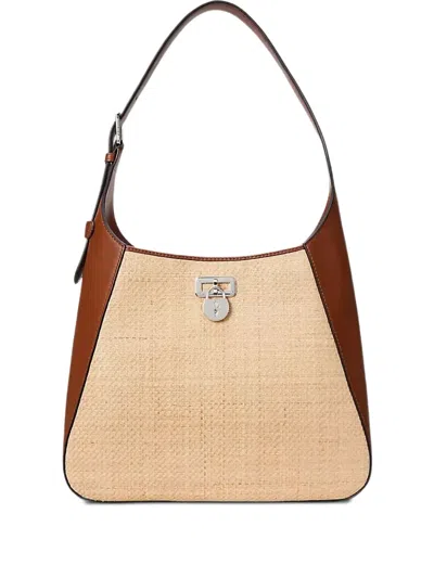 Ralph Lauren Tanner Woven-panel Shoulder Bag