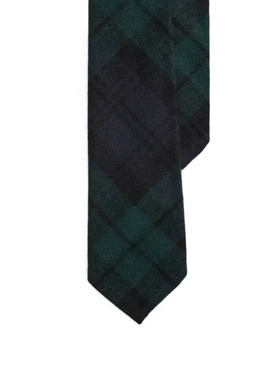 Ralph Lauren Tartan-check Tie In Blue