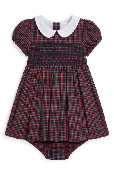 Ralph Lauren Babies'  Tartan Dress In Red-black Multi Plaid