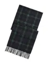 Ralph Lauren Plaid Cashmere Fringe Scarf In Multi