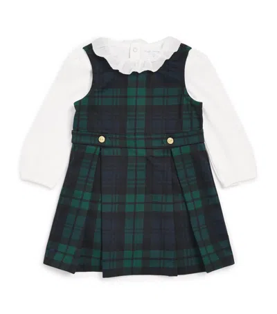 Ralph Lauren Kids' Tartan Madison Dress And Bodysuit Set In Green