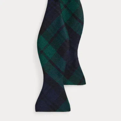 Ralph Lauren Tartan Wool Bow Tie In Green
