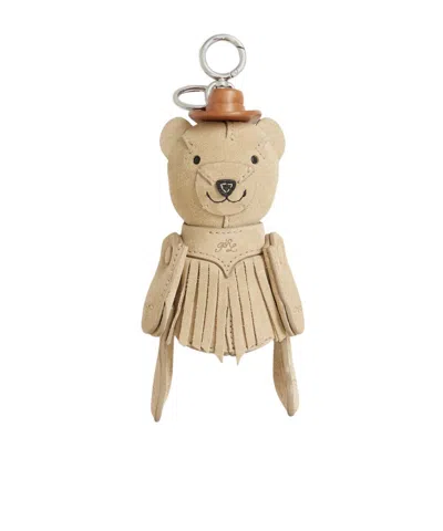 Ralph Lauren Tassel-trimmed Keychain In Neutral
