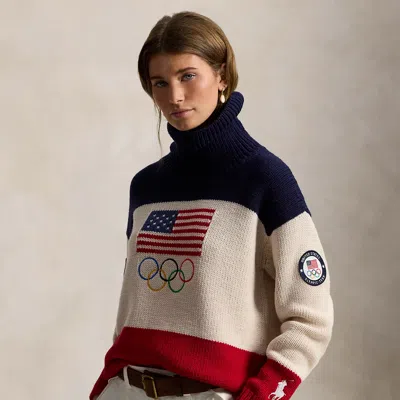 Ralph Lauren Team Usa Closing Ceremony Sweater In Multi