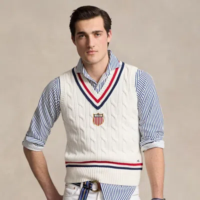 Polo Ralph Lauren Team Usa Cricket Sweater Vest In White
