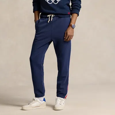 Polo Ralph Lauren Team Usa Fleece Sweatpant In Dark Cobalt
