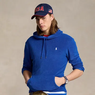 Polo Ralph Lauren Team Usa Terry Hoodie In Sapphire Star