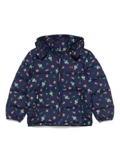 Polo Ralph Lauren Kids' Teddy Bear-motif Jacket In Blue