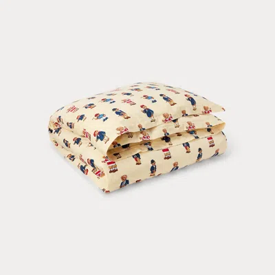 Polo Ralph Lauren Teddy Bear Stripe Comforter Set In Yellow In Neutral