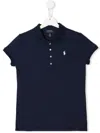 Polo Ralph Lauren Teen Embroidered Logo Polo Shirt In Blue