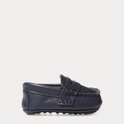Ralph Lauren Babies' Telly Leather Loafer In Blue