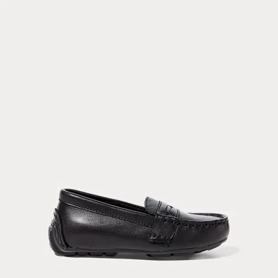 Ralph Lauren Kids' Telly Leather Penny Loafer In Black