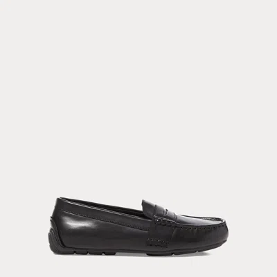 Polo Ralph Lauren Kids' Telly Leather Penny Loafer In Black