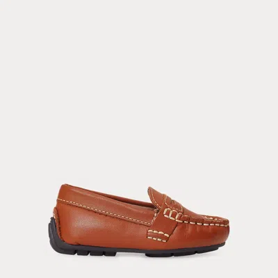 Ralph Lauren Kids' Telly Leather Penny Loafer In Brown
